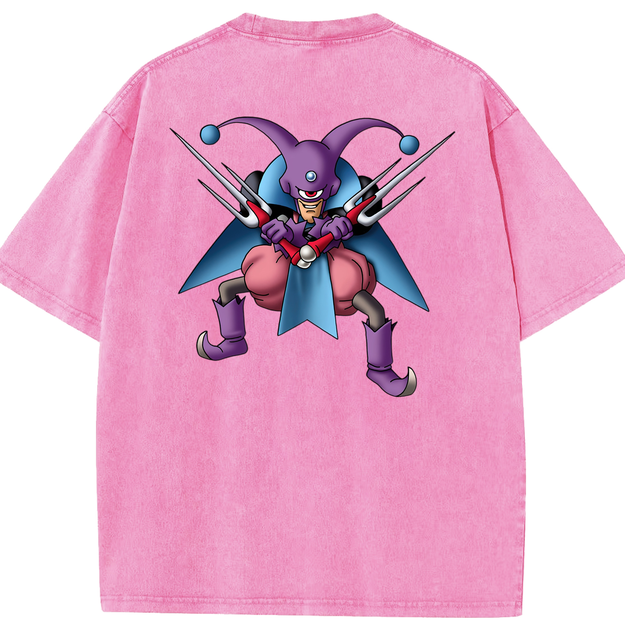 （画像用） ドラゴンクエスト Doragon Kuesuto Dragon Quest 綿100% ヴィンテージ風 半袖Tシャツ（背面プリント）